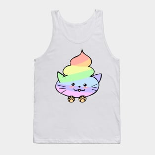 Pastel Rainbow Cat Poo Tank Top